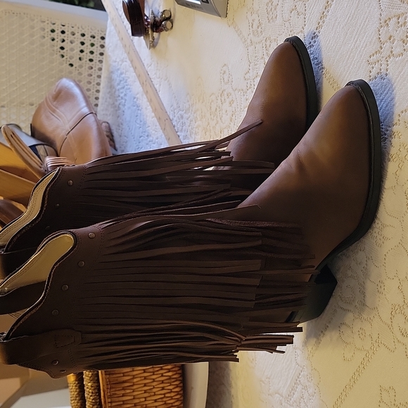 Chocolate Brown Western Midi - WM23